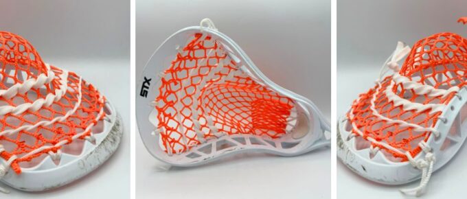 stx x10 lacrosse head with mid pocket and laxroom 10 diamond xpro mesh