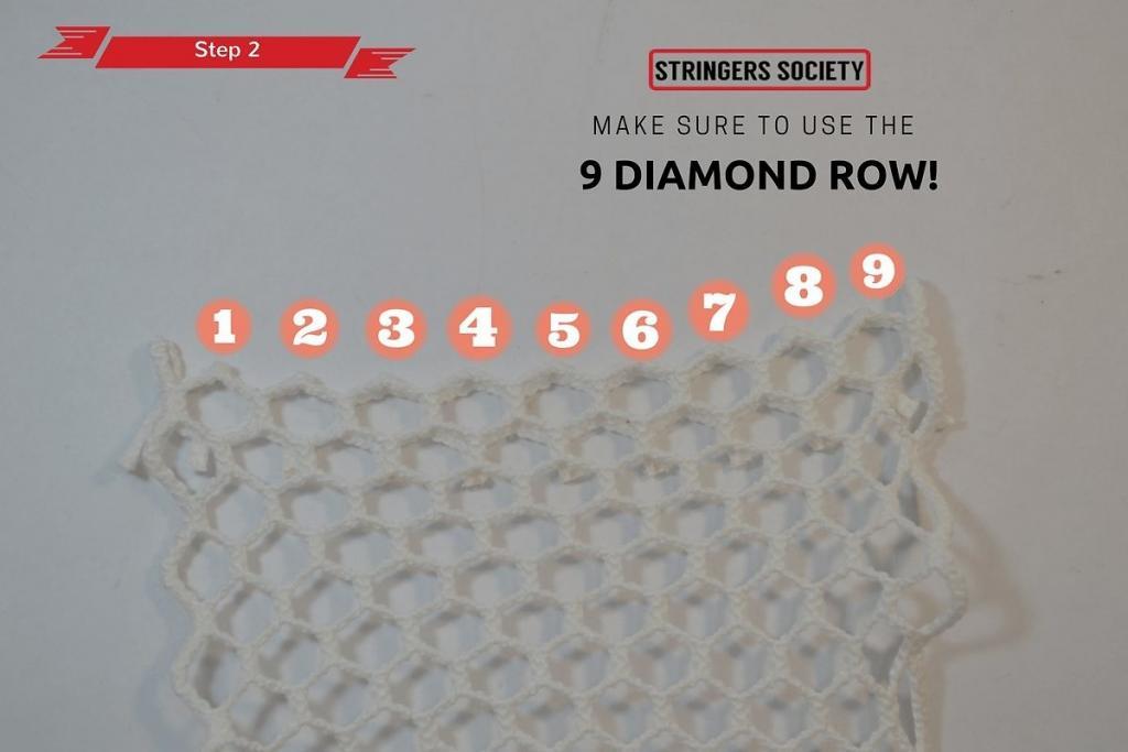 9 Diamond Lacrosse Top String Tutorial 9 Diamond Top String | lacrosse 9 diamond top string tutorial 2