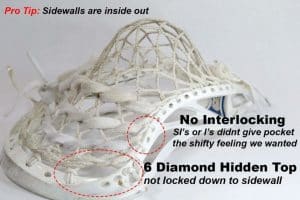 six diamond lacrosse mesh