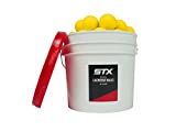 stx lacrosse ball bucket 36 official lacrosse balls, yellow
