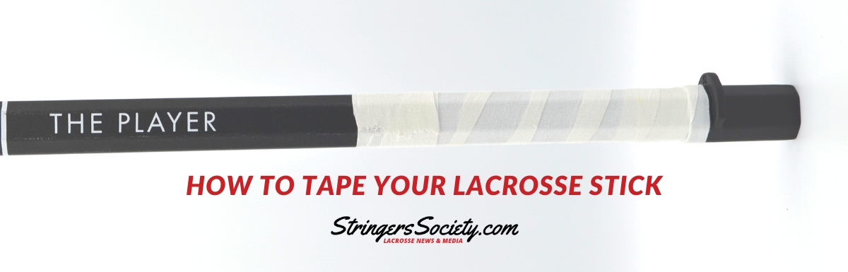 taping a lacrosse stick