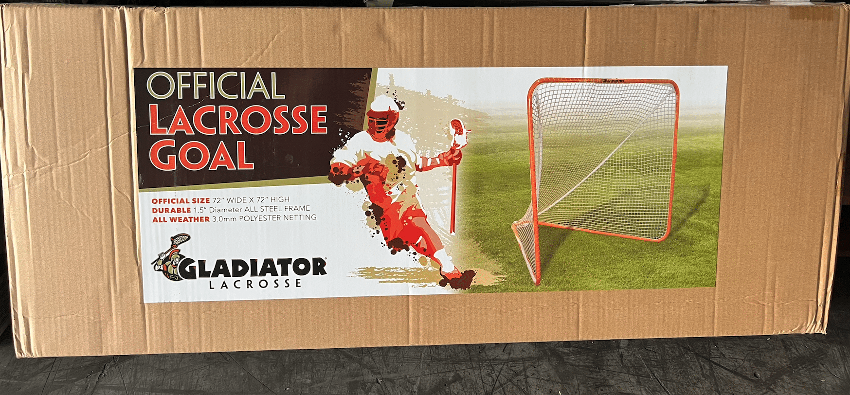 open box gladiator lacrosse 3mm goal