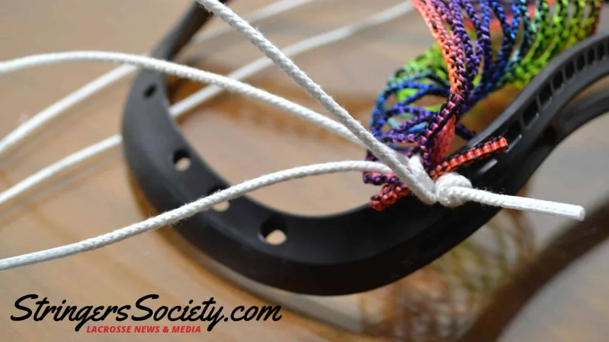 how to string a womens lacrosse head sidewall mesh 