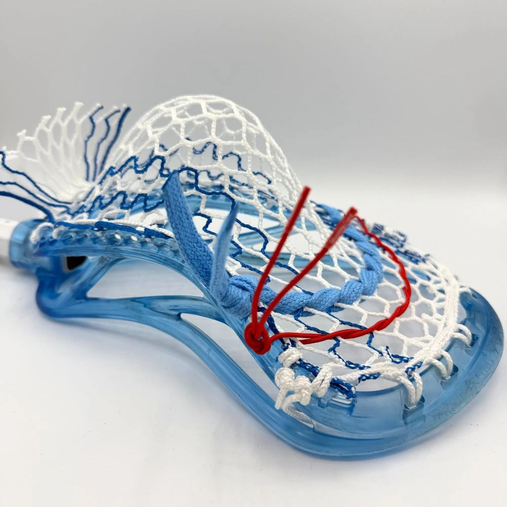 blue ecd ion mid low pocket with ecd hero 4.0 lacrosse mesh