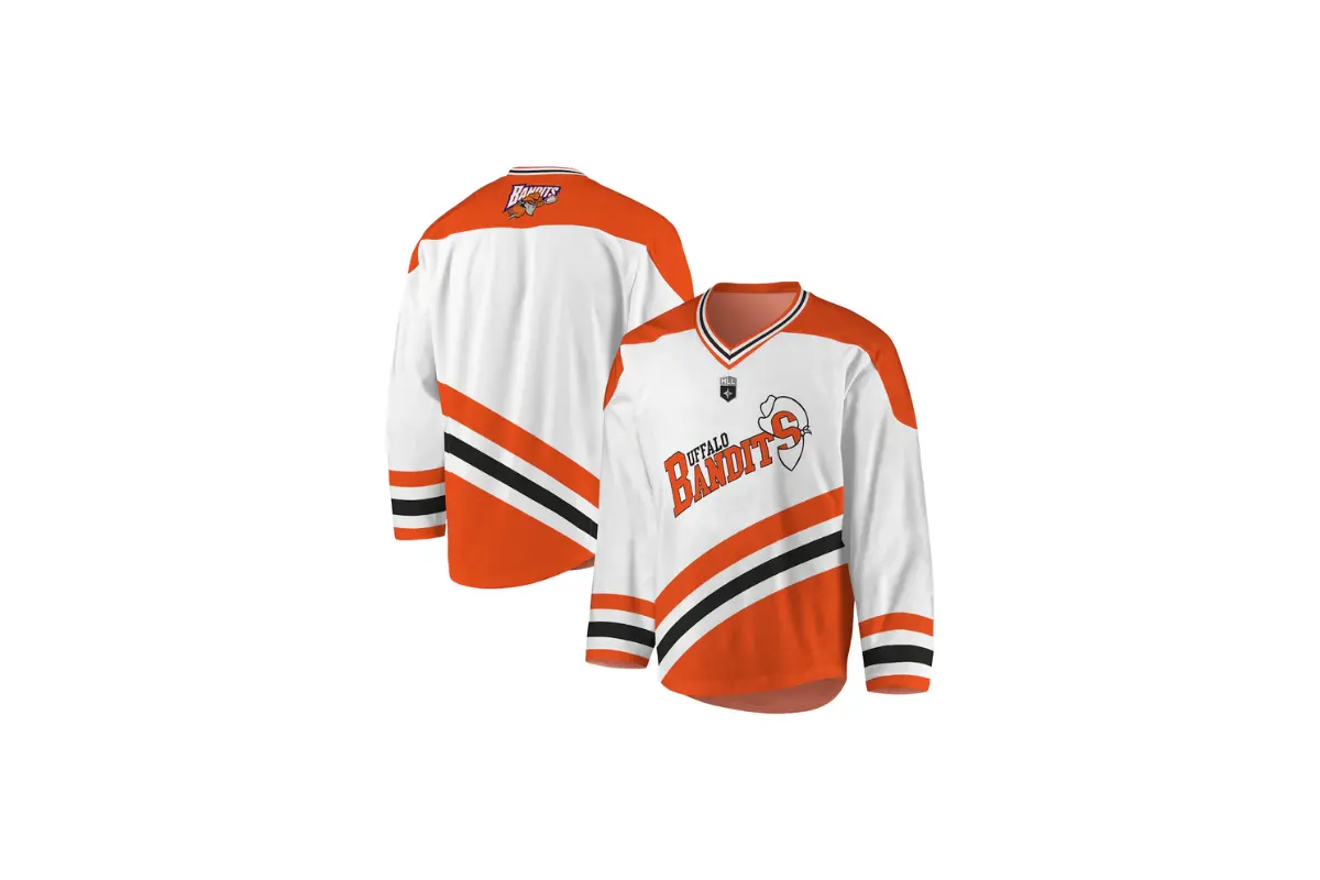 buffalo bandits white/orange replica jersey