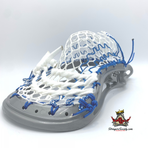 lacrosse stringing - custom strung silver evo x lacrosse headcustom strung blue evo x lacrosse head1 - master stringing with the stringdex lacrosse stringing guide