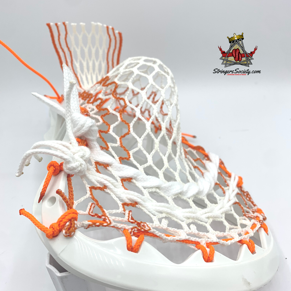 - custom strung stx x10 orange mesh2 - stx x10 lacrosse pockets
