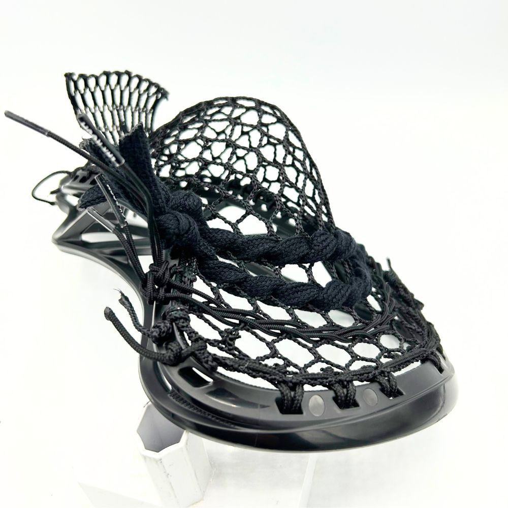 ecd mirage 2.0 lacrosse head strung with hero 3.0 mesh in a mid-pocket pattern