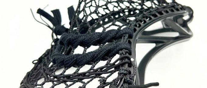 ecd mirage 2.0 lacrosse head strung with hero 3.0 mesh in a mid-pocket pattern