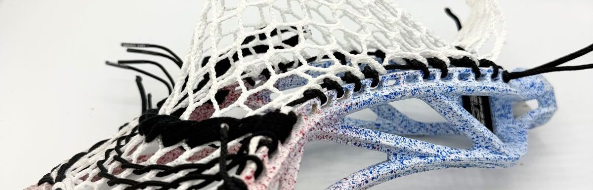 Custom strung ECD Mirage 3.0 lacrosse head featuring a mid-high pocket with Hero 4.0 semi-soft mesh