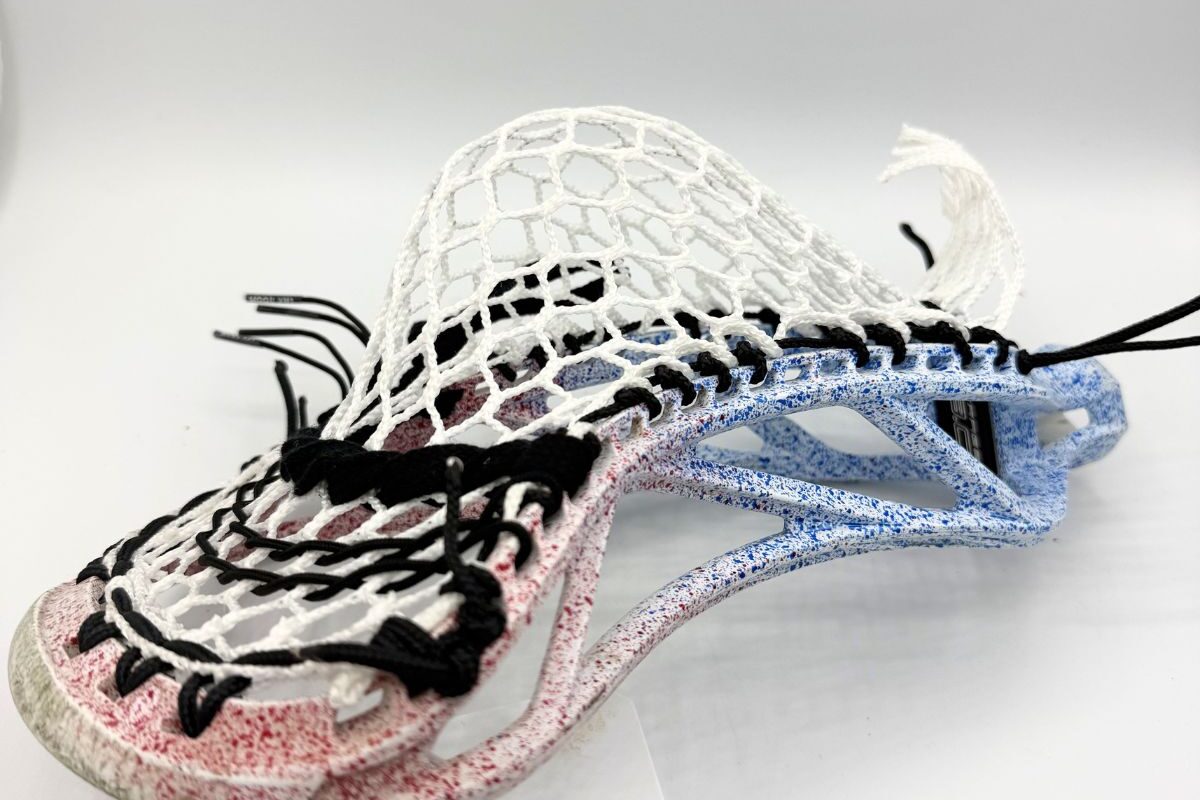 Custom strung ECD Mirage 3.0 lacrosse head featuring a mid-high pocket with Hero 4.0 semi-soft mesh
