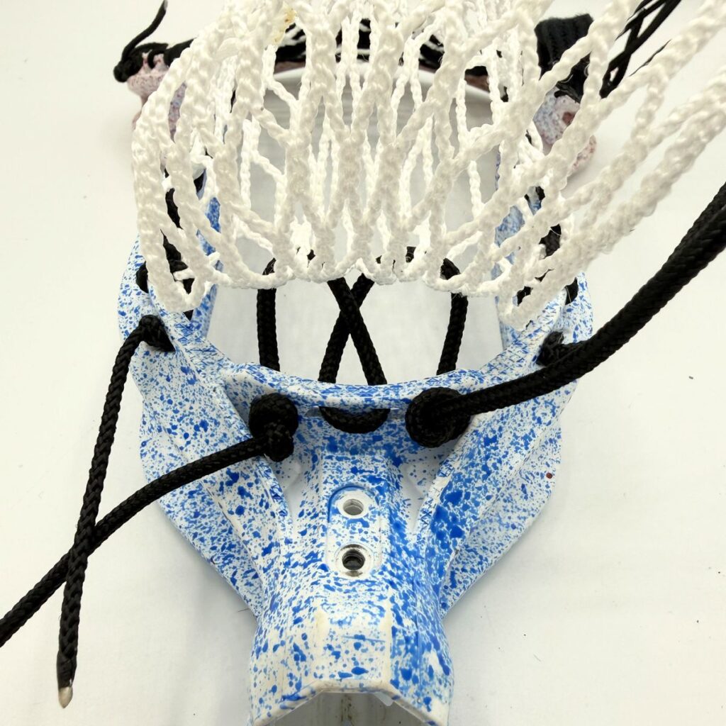 Custom strung ECD Mirage 3.0 lacrosse head featuring a mid-high pocket with Hero 4.0 semi-soft mesh