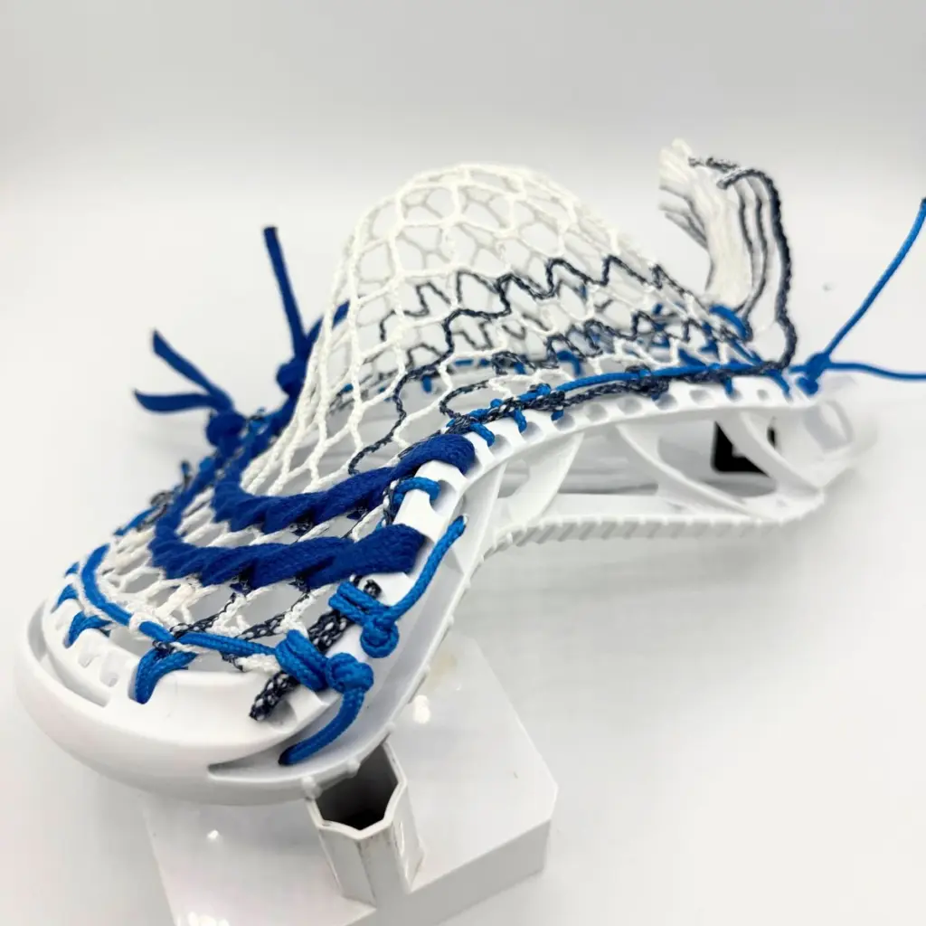 gait d2gb lacrosse head strung with a mid pocket using hero 4.0 semisoft v2 mesh