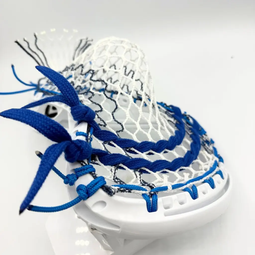 gait d2gb lacrosse head strung with a mid pocket using hero 4.0 semisoft v2 mesh