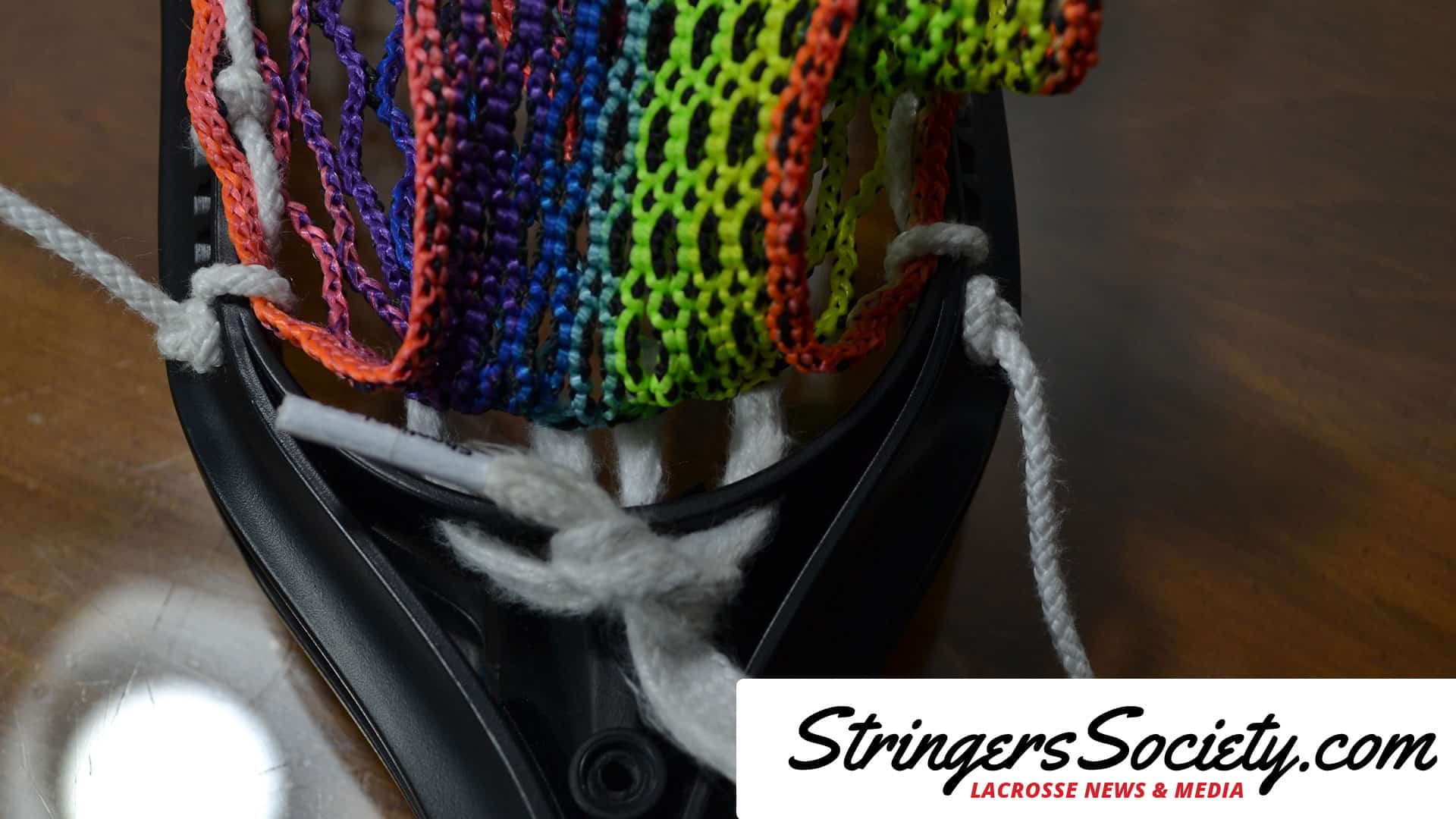 How to String a Women's Lacrosse Head how to string bottom string lacrosse step 5