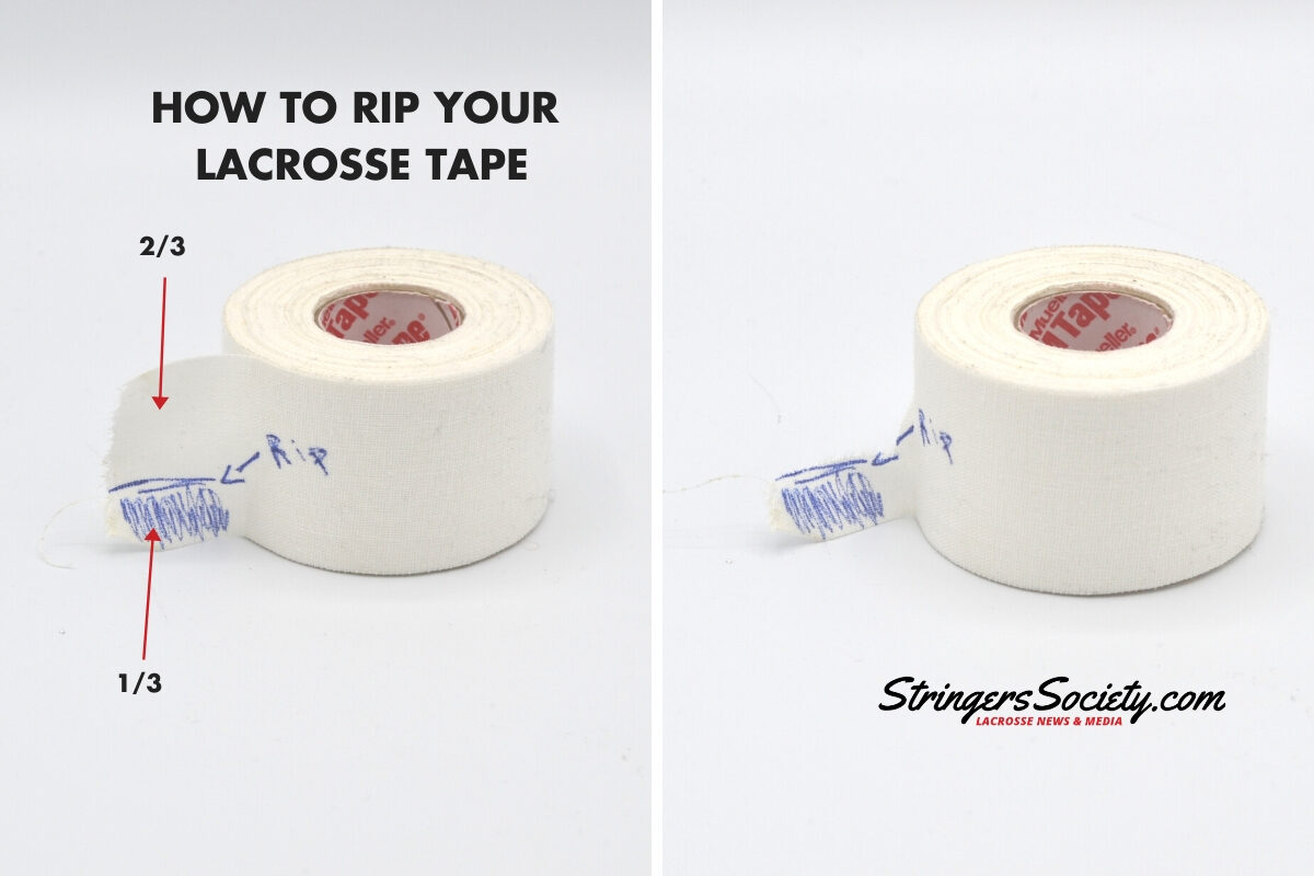 how to tape a lacrosse stick