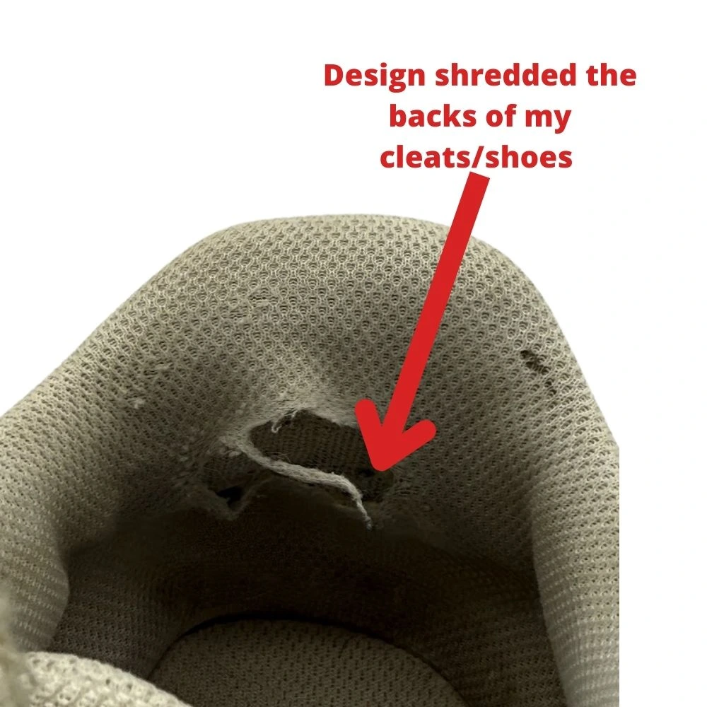 a picture showing how the ifast brace tore up my shoe