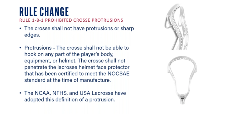 lacrosse stick rules - lacrosse head rule changes - understanding nfhs & ncaa lacrosse stick rules