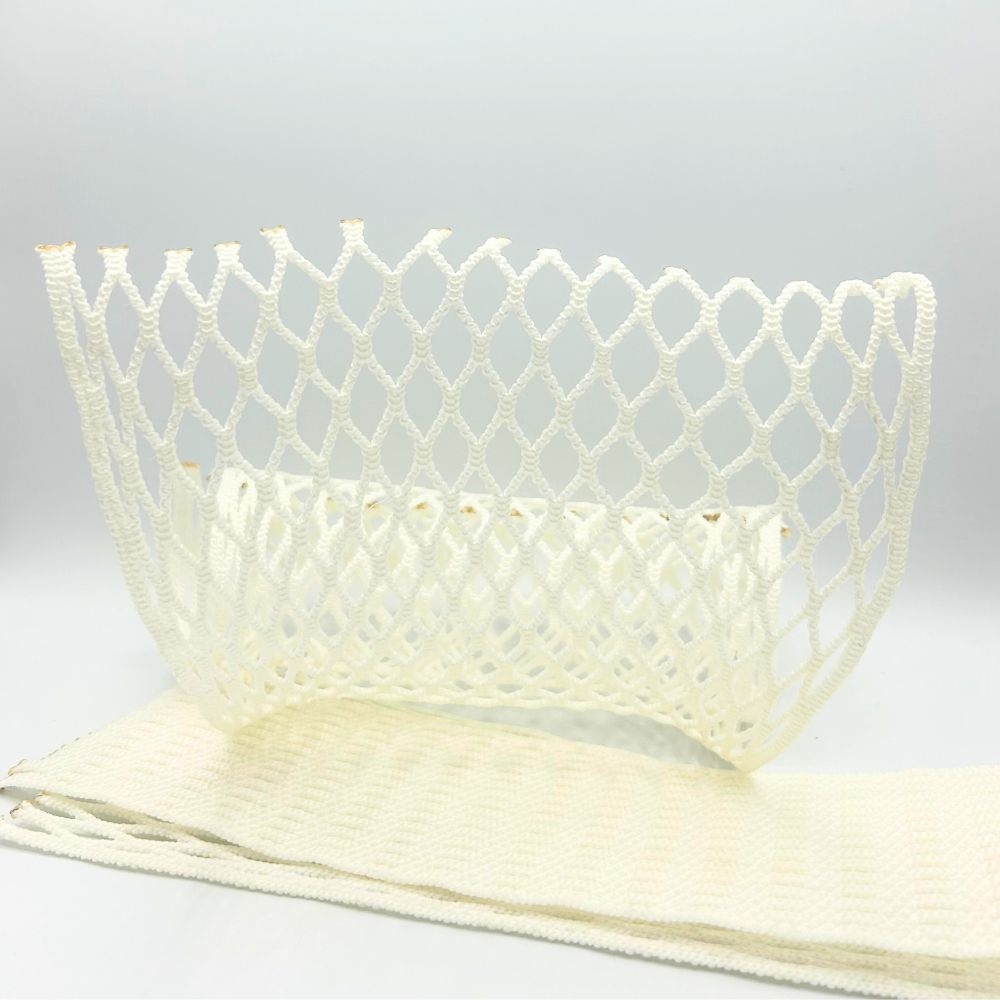 laxroom 15diamond xpro lacrosse goalie mesh (white)