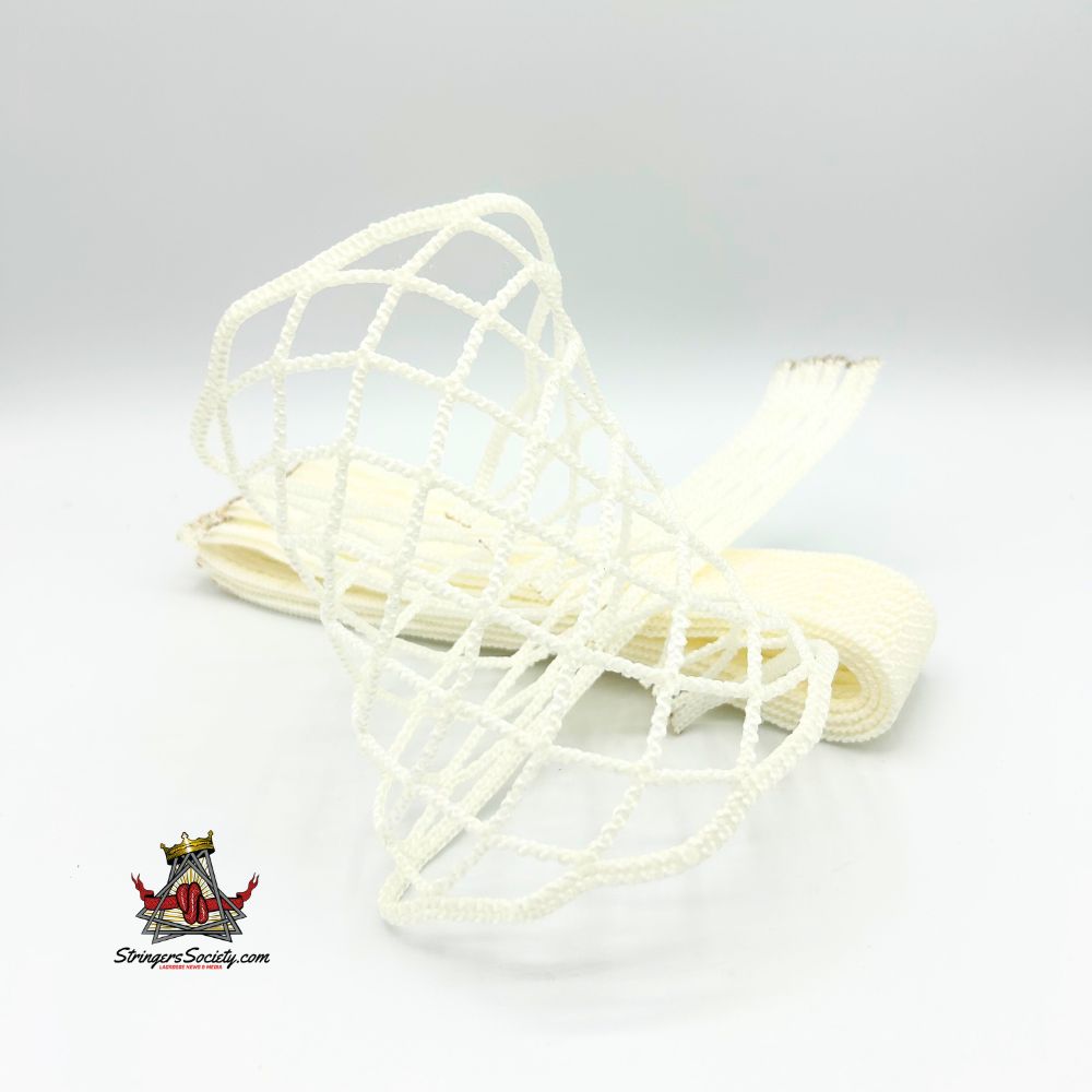 laxroom 6diamond xpro lacrosse mesh (white)