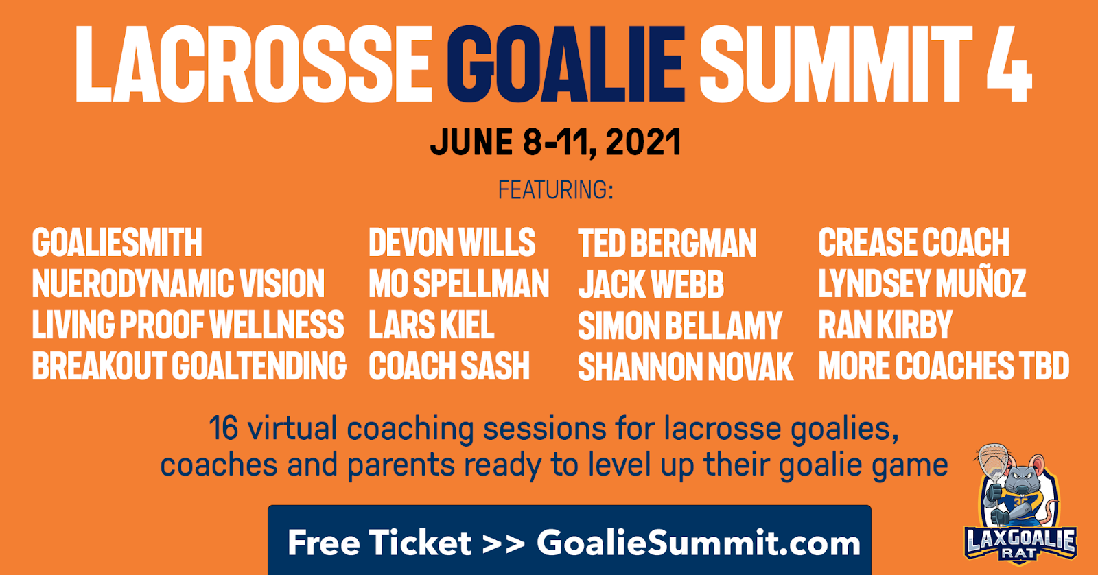 free lacrosse goalie training event