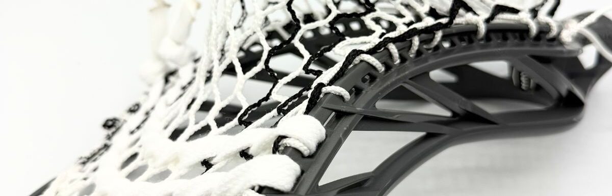 Custom strung Maverik Havok 2.0 lacrosse head featuring a mid-high pocket with Hero 4.0 semi-soft mesh.