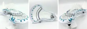 maverik optik 3.0 lacrosse head strung with stringking type 5s mesh featuring a mid-low pocket for quick release and control - stringers society