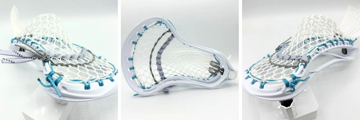 maverik optik 3.0 lacrosse head strung with stringking type 5s mesh featuring a mid-low pocket for quick release and control - stringers society