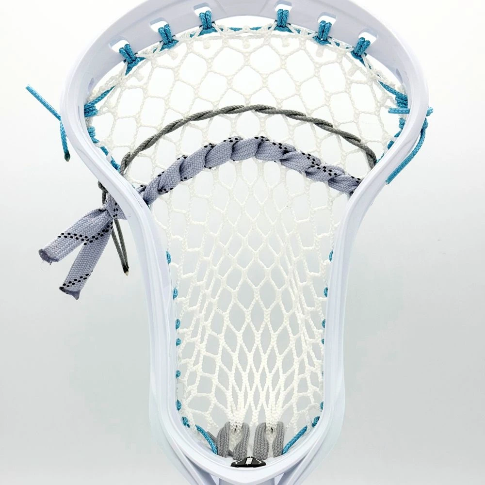 maverik optik 3.0 lacrosse head strung with stringking type 5s mesh featuring a mid-low pocket for quick release and control - stringers society