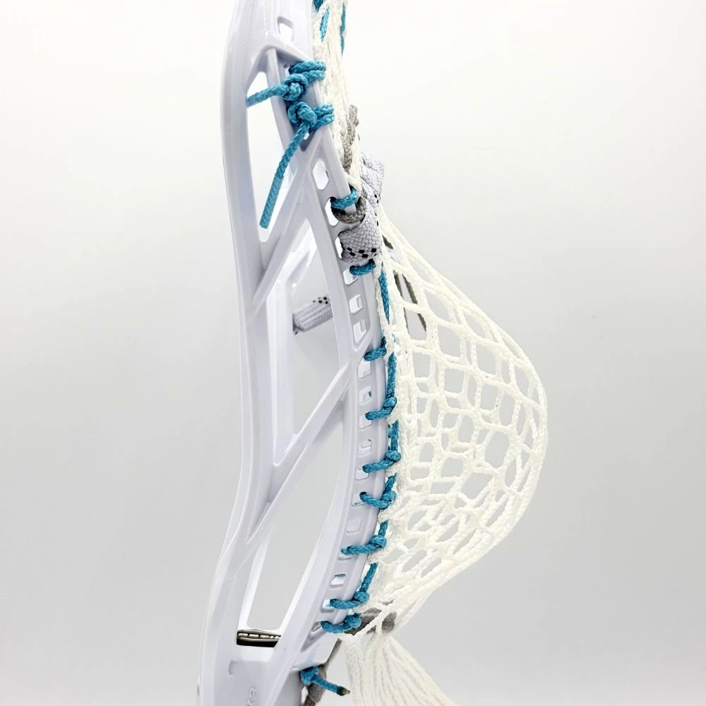 maverik optik 3.0 lacrosse head strung with stringking type 5s mesh featuring a mid-low pocket for quick release and control - stringers society