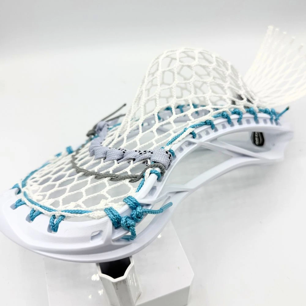 maverik optik 3.0 lacrosse head strung with stringking type 5s mesh featuring a mid-low pocket for quick release and control - stringers society