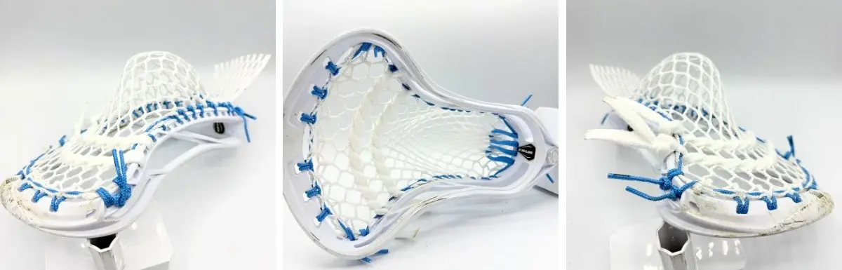 maverik optik 3.0 lacrosse head strung with stringking type 5x mesh featuring a mid-low pocket for control and quick release - stringers society