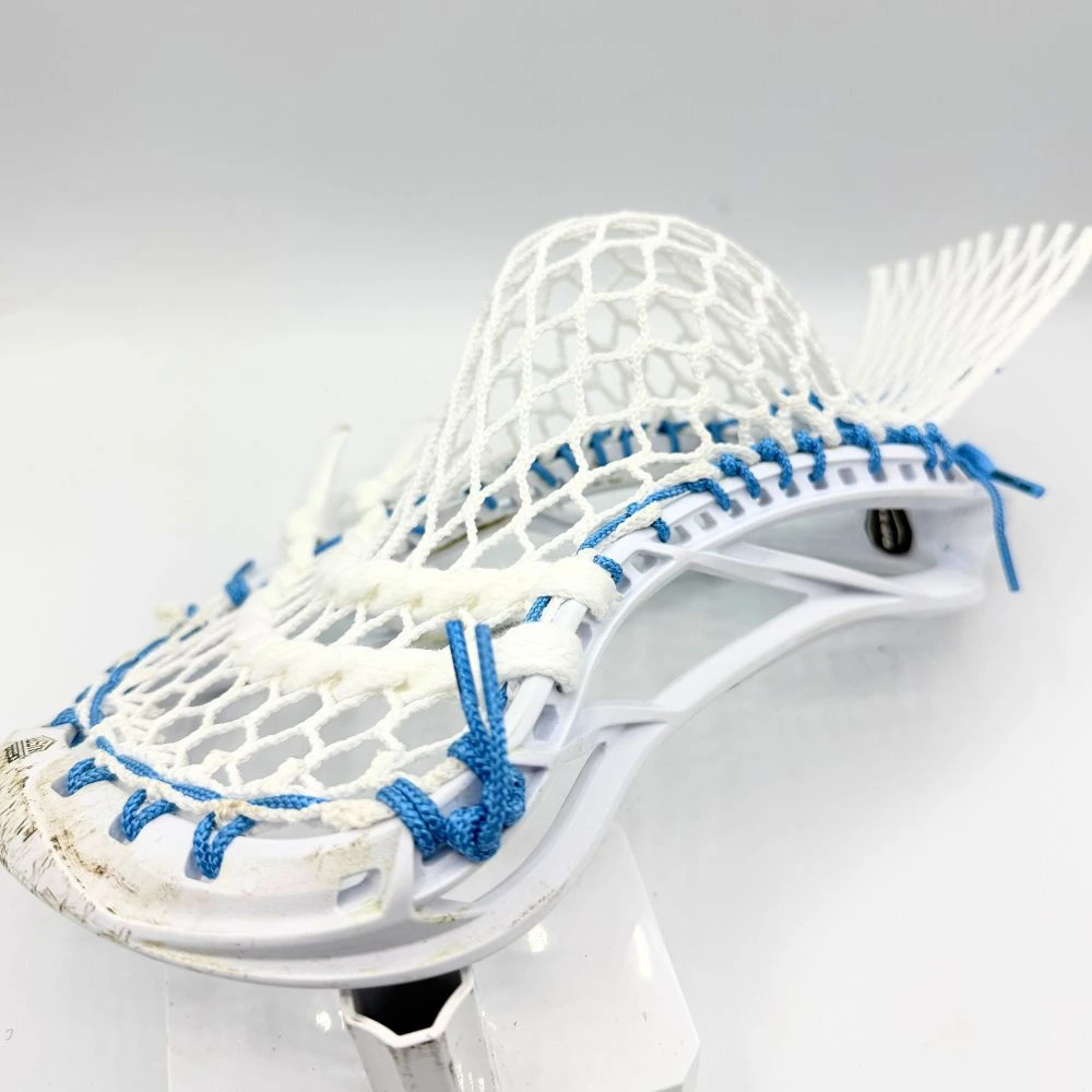 maverik optik 3.0 lacrosse head strung with stringking type 5x mesh featuring a mid-low pocket for control and quick release - stringers society
