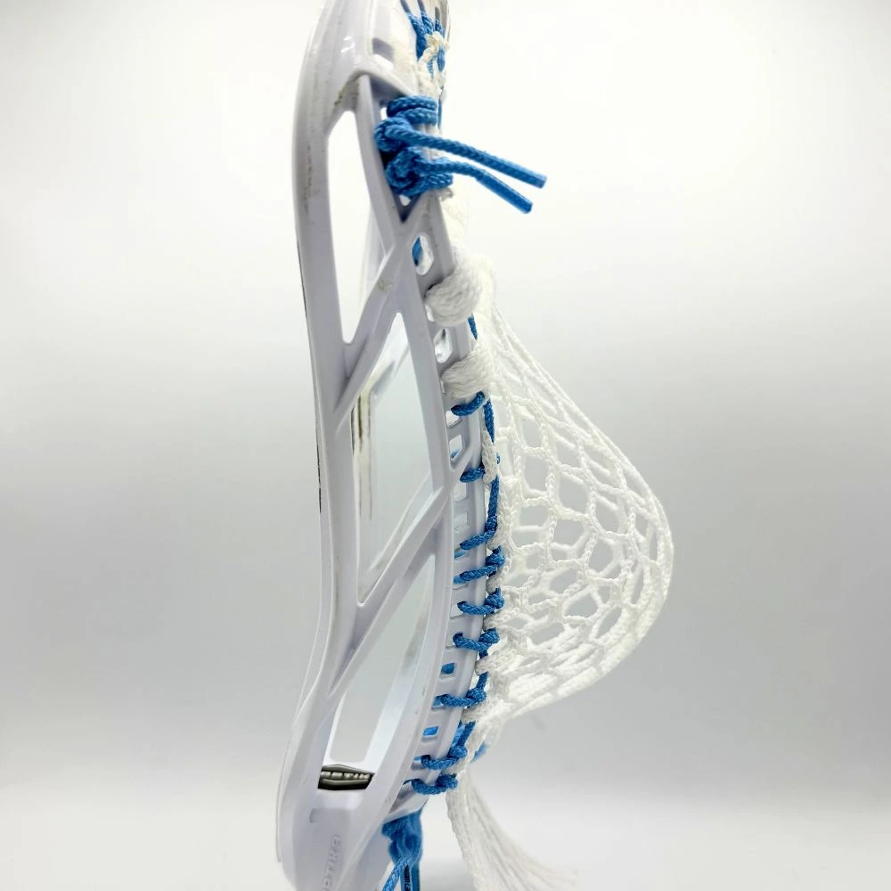 maverik optik 3.0 lacrosse head strung with stringking type 5x mesh featuring a mid-low pocket for control and quick release - stringers society