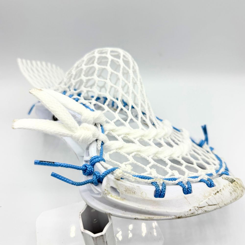 maverik optik 3.0 lacrosse head strung with stringking type 5x mesh featuring a mid-low pocket for control and quick release - stringers society