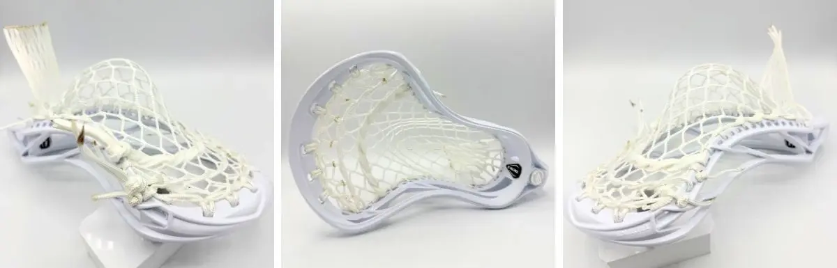 maverik tactik 3.0 lacrosse head strung with laxroom 8 diamond mesh featuring a mid pocket built for lsms.