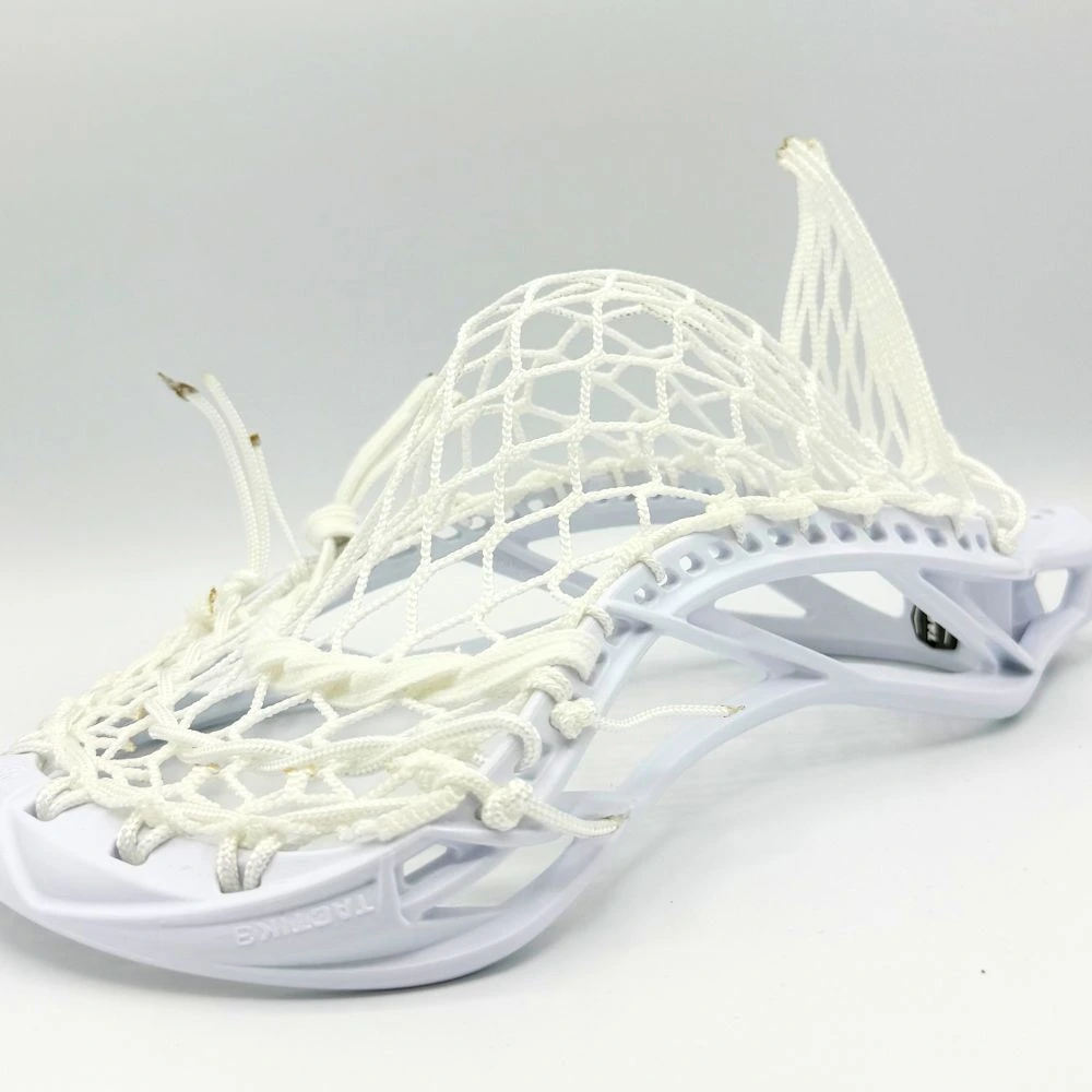 maverik tactik 3.0 lacrosse head strung with laxroom 8 diamond mesh featuring a mid pocket built for lsms.