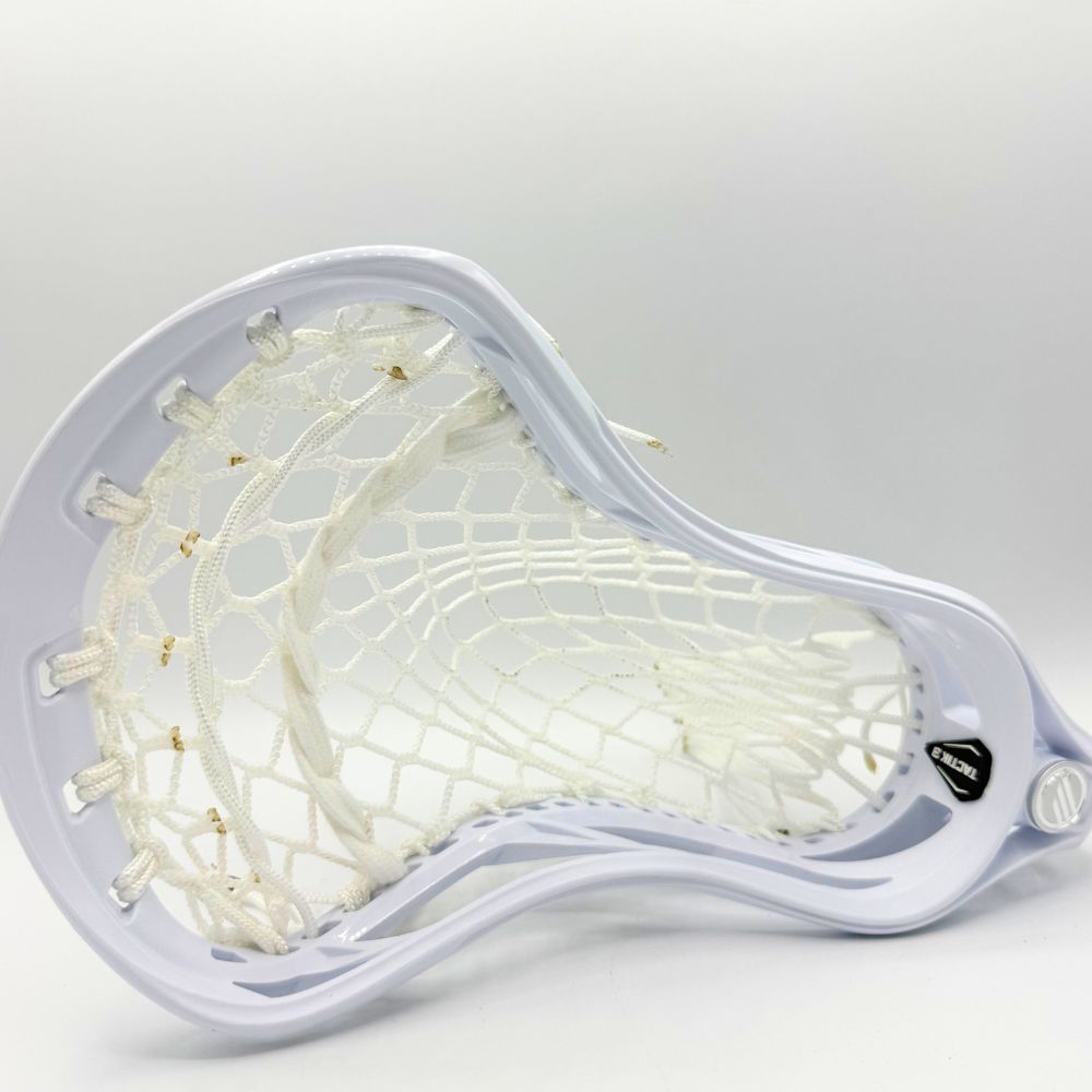 maverik tactik 3.0 lacrosse head strung with laxroom 8 diamond mesh featuring a mid pocket built for lsms.