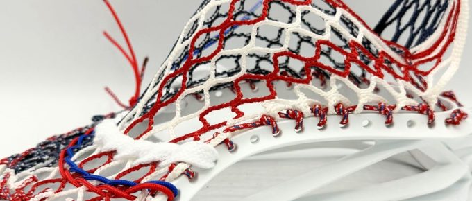 Lacrosse stick with custom pocket design.