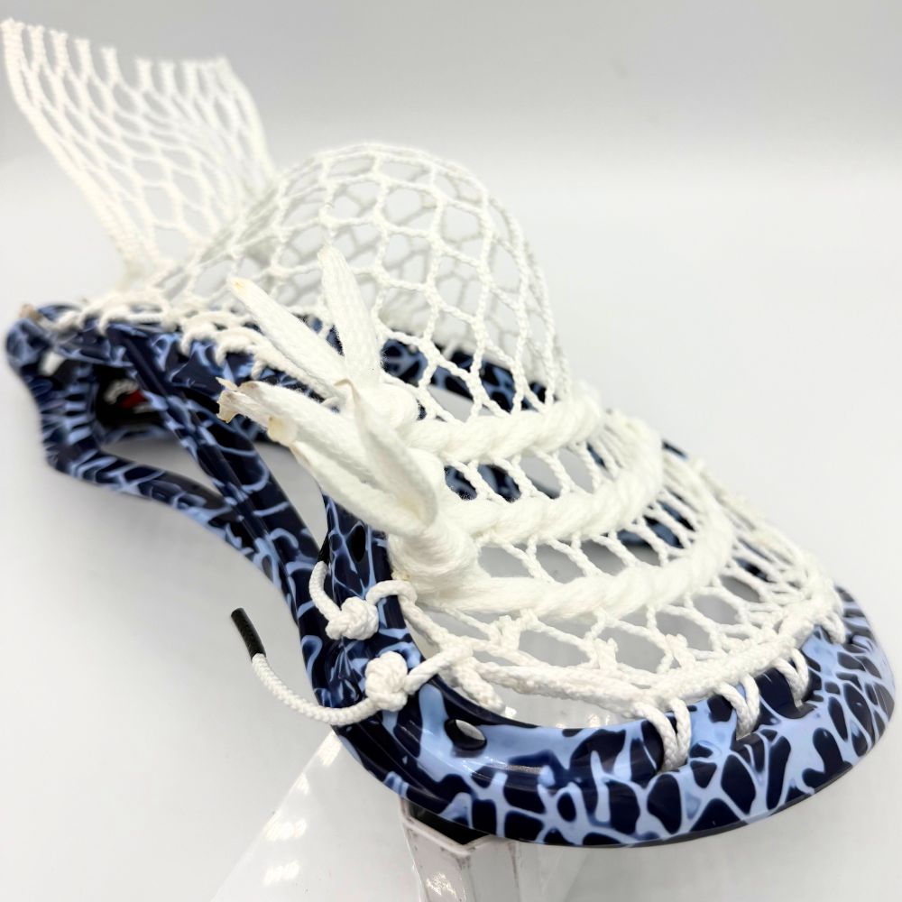 nike elite 10 dyed by stylin strings and strung by stringers society lacrosse with ecd hero 3.0 semi soft lacrosse mesh