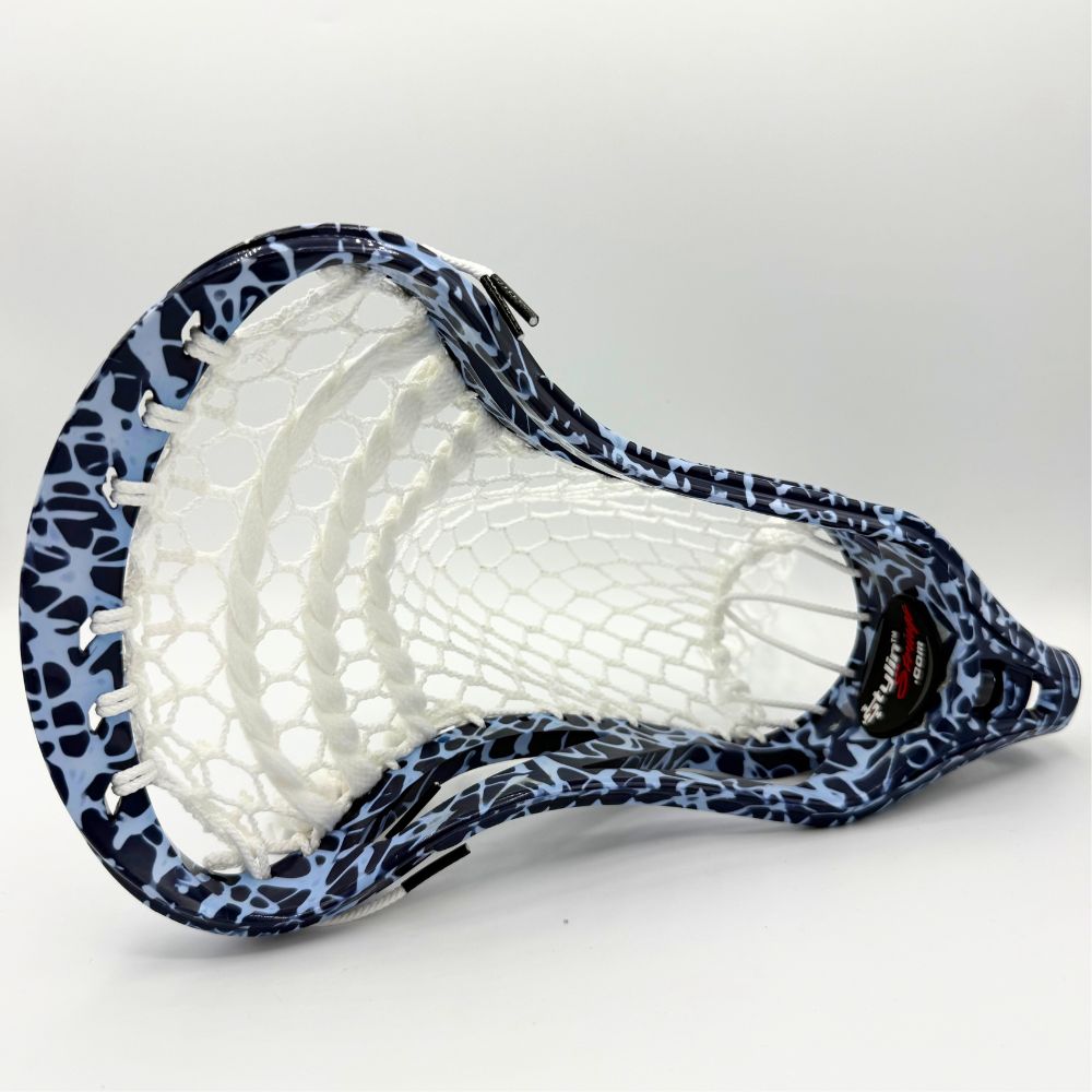 nike elite 10 dyed by stylin strings and strung by stringers society lacrosse with ecd hero 3.0 semi soft lacrosse mesh
