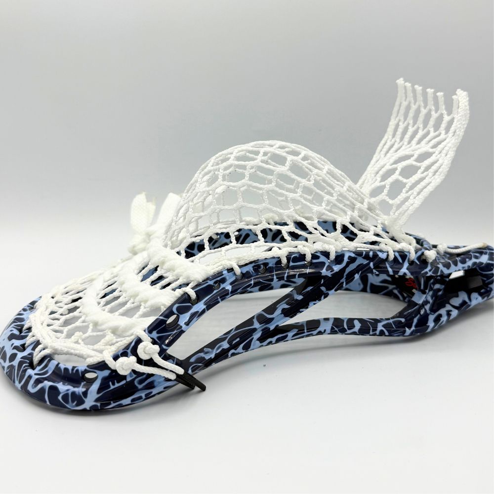 nike elite 10 dyed by stylin strings and strung by stringers society lacrosse with ecd hero 3.0 semi soft lacrosse mesh