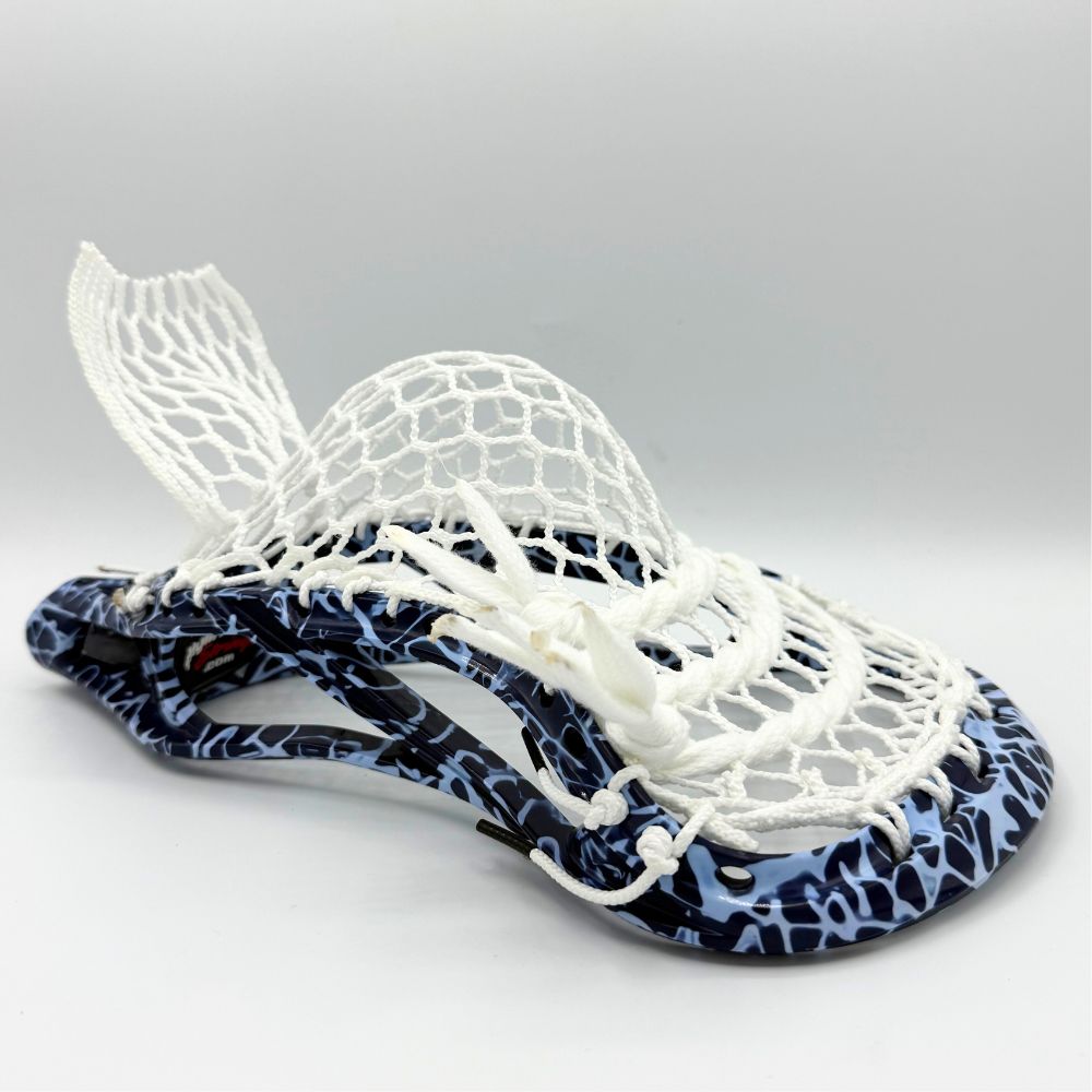 nike elite 10 dyed by stylin strings and strung by stringers society lacrosse with ecd hero 3.0 semi soft lacrosse mesh