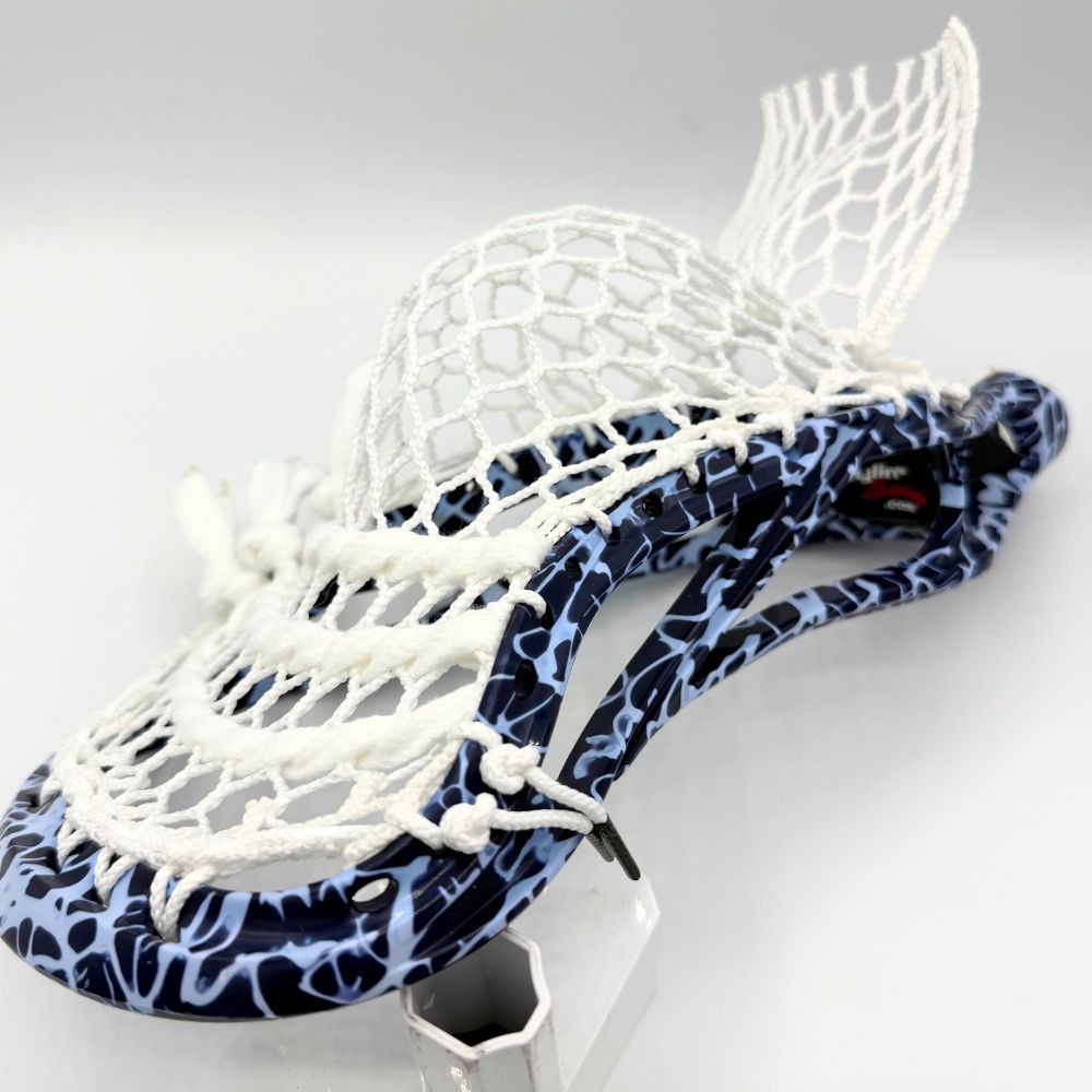 nike elite 10 dyed by stylin strings and strung by stringers society lacrosse with ecd hero 3.0 semi soft lacrosse mesh