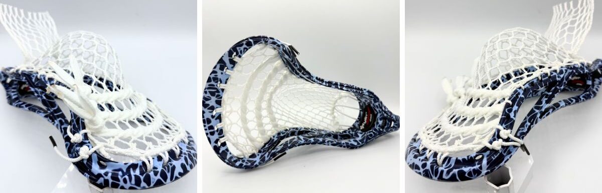 nike elite 10 dyed by stylin strings and strung by stringers society lacrosse with ecd hero 3.0 semi soft lacrosse mesh