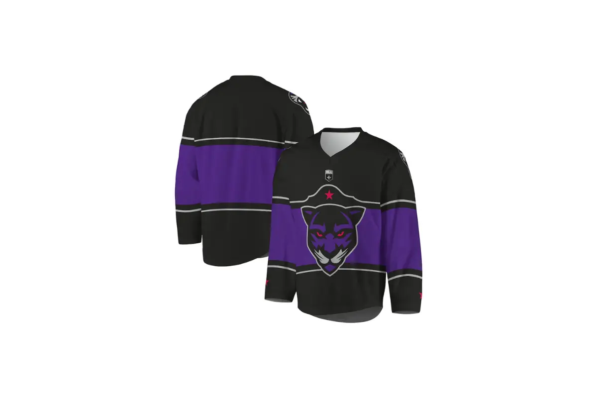 panther city lacrosse club black/purple replica jersey