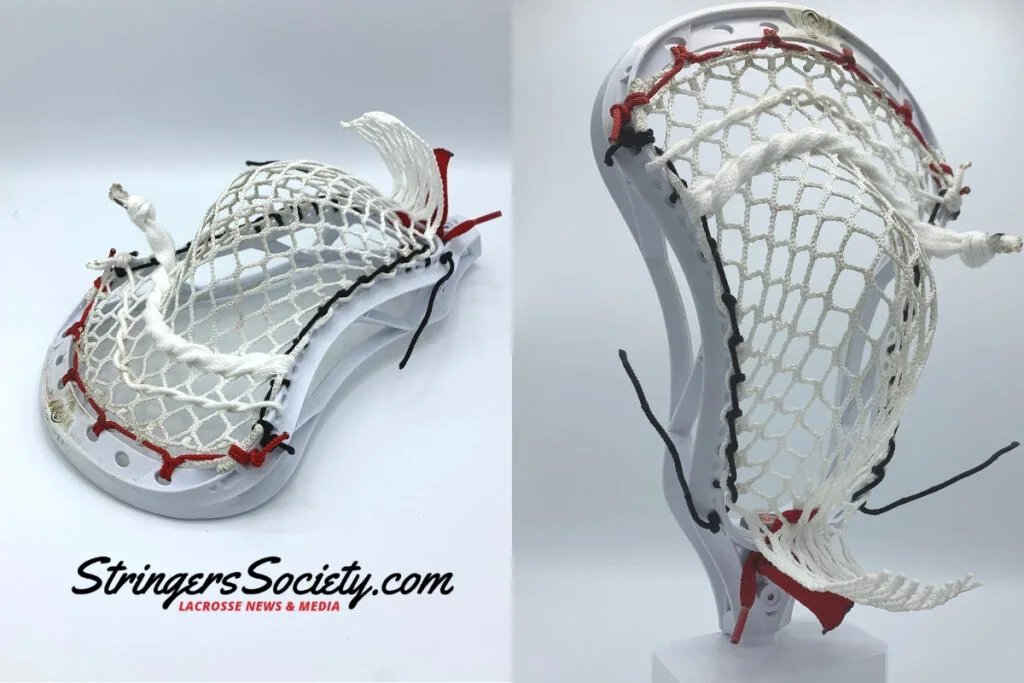 stringking 4x lacrosse mesh on a signature contract lacrosse head
