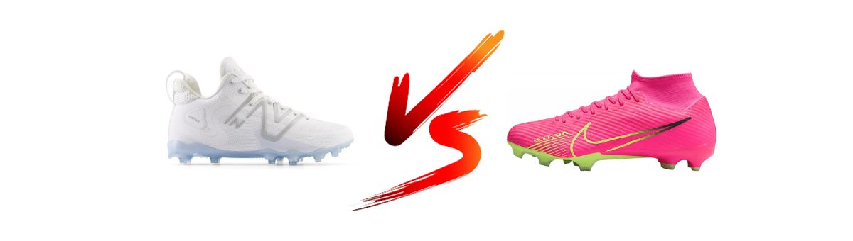 image comparing the features of soccer and lacrosse cleats