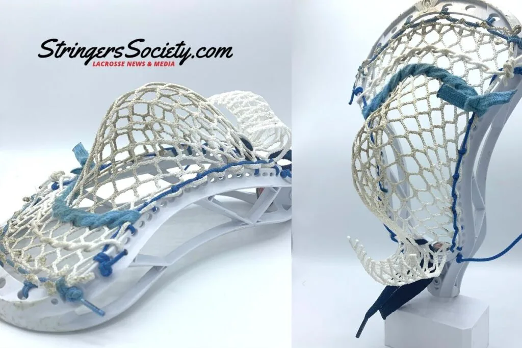 stringking 4x lacrosse mesh on a signature contract lacrosse head