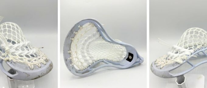 StringKing Legend Intermediate head with budget Stringers Shack G3 10D mesh mid-pocket for youth midfielders.